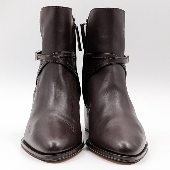 Hugo by Hugo Boss Women Silver Hardware Leather dressy Boots Size 9.5US EUR40 - Picture 2 of 12